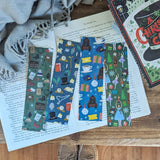 Classic Bookish Christmas Pattern Bookmarks