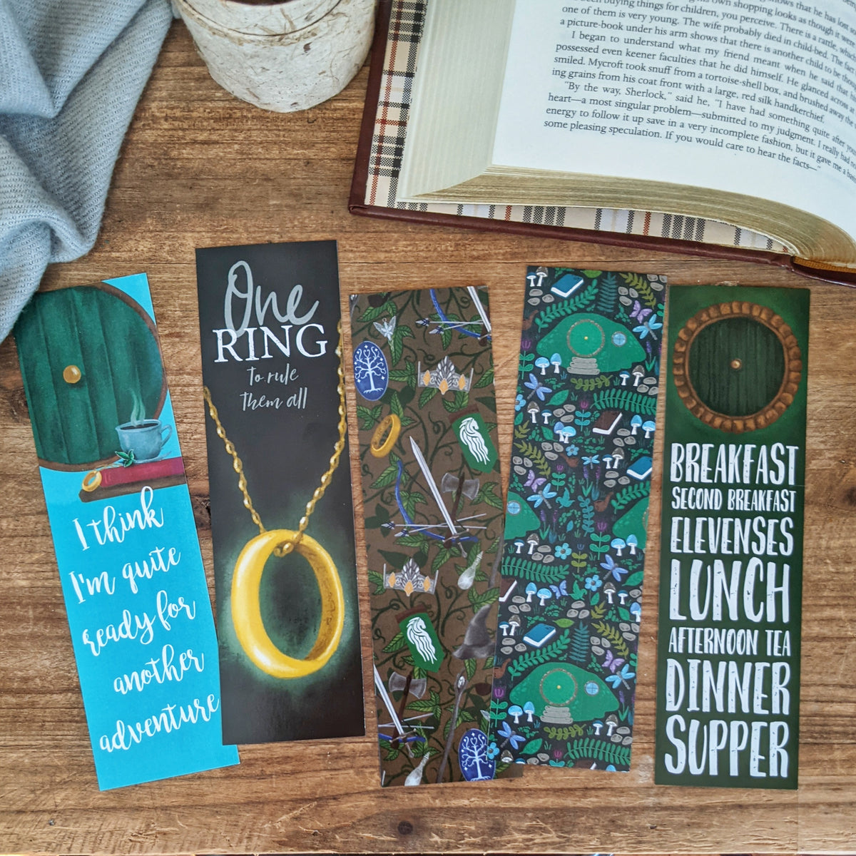 Hobbit Inspired Lord of the Rings Ribbon Bookmark 