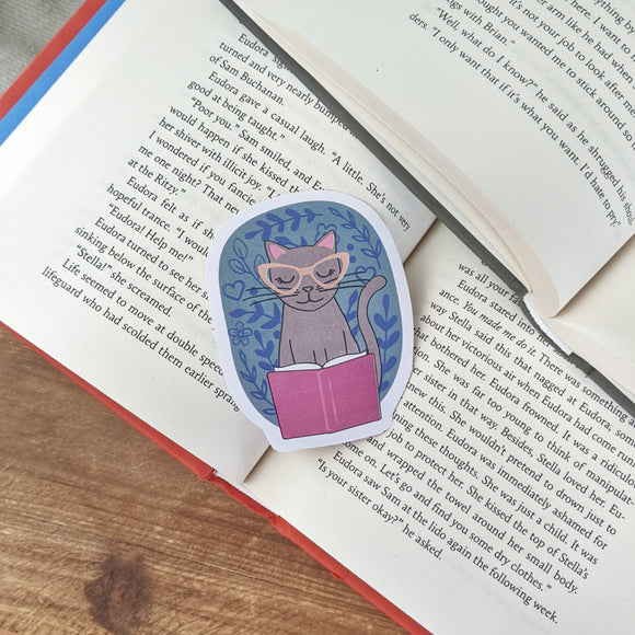 Bookish Cat Sticker