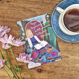 Alice and the Bookish Tea Party - Alice in Wonderland in Wonderland inspired Print