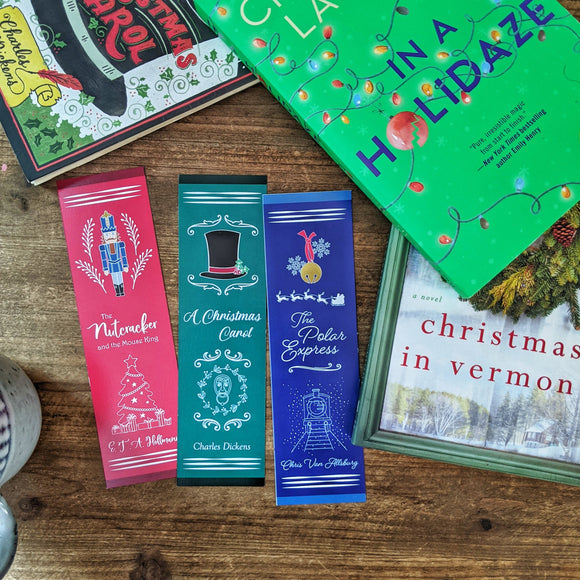 Christmas Book Spine Bookmarks