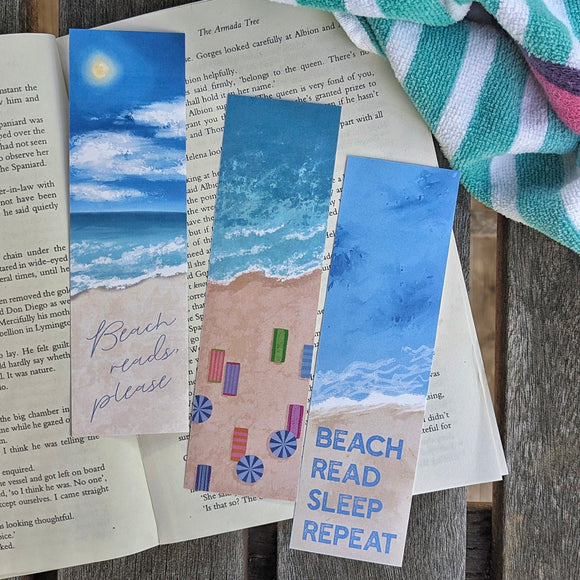 Bookish Beach Bookmarks