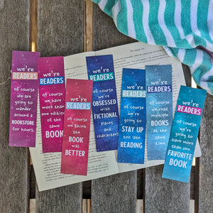 We're Readers Bookmark Series