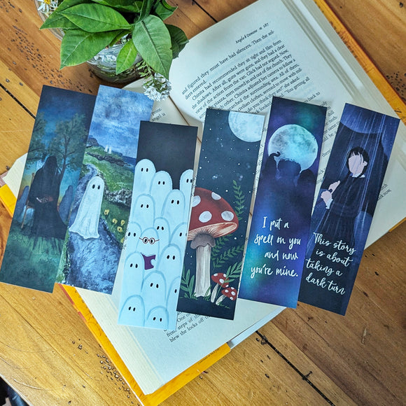 Ghostly Halloween Bookmarks