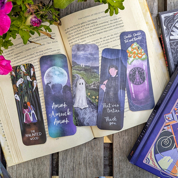 Haunting Mini Halloween Bookmarks