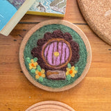 Hobbit Door Hand Felted Coaster