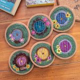 Hobbit Door Hand Felted Coaster