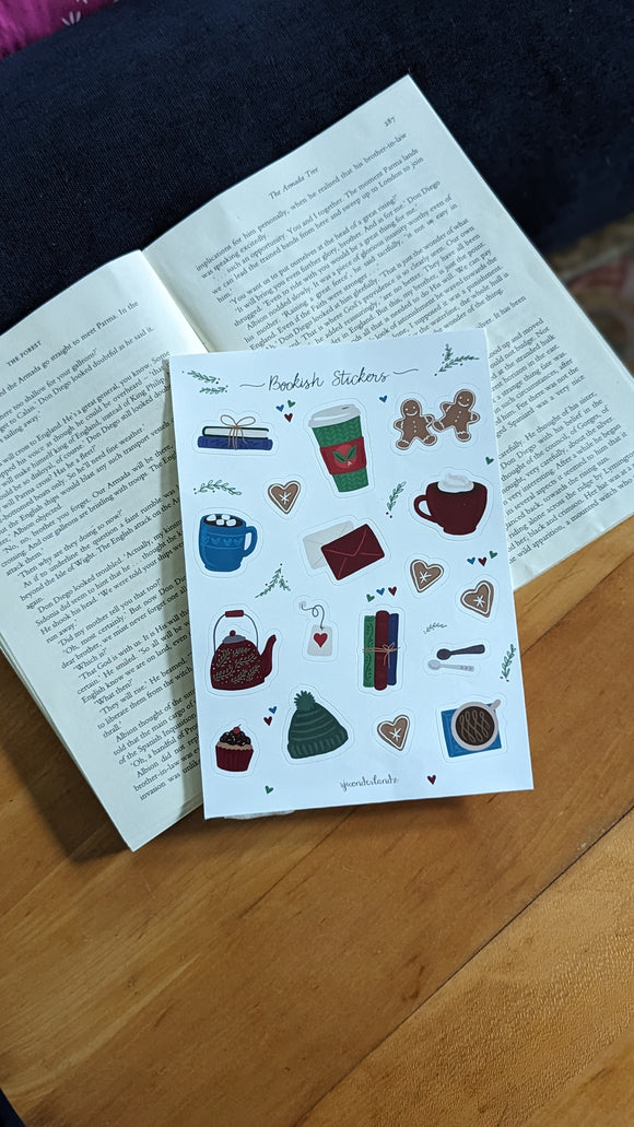 Clearance Sheets of Bookish Christmas Sticker Test Prints