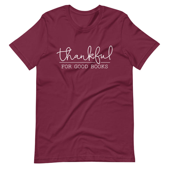 Shirt of the month: October - Thankful For Books - Unisex t-shirt