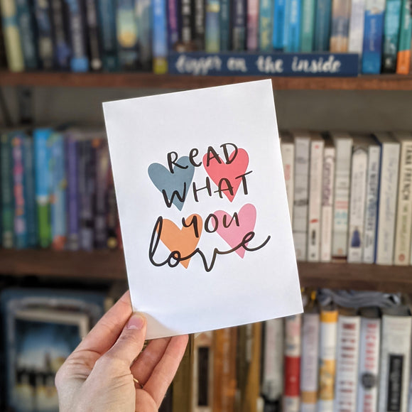 5x7 Read what you love (Hearts) Print