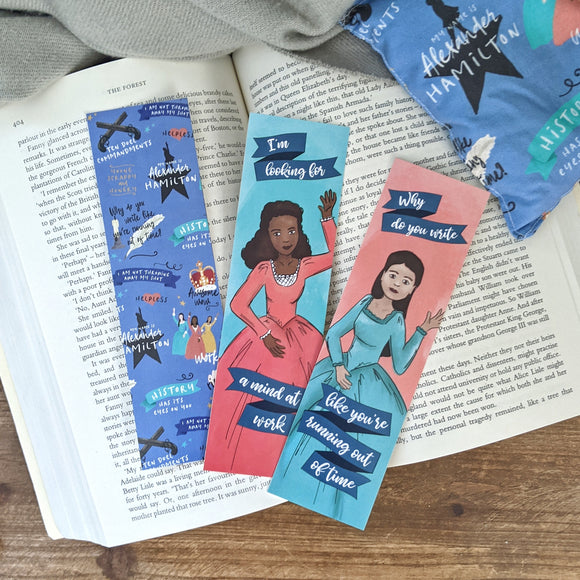 Hamilton and Schuyler sisters inspired Bookmark