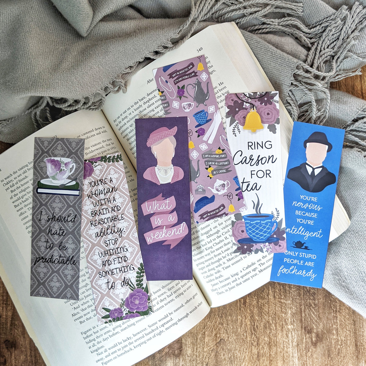 Set of 6 Downton Abbey Inspired bookmarks – SJWonderlandz