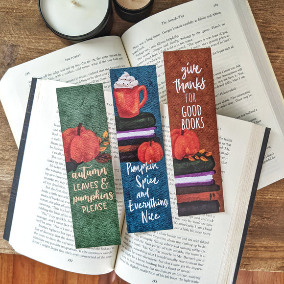 The Autumn Collection - Bookish Fall Bookmarks