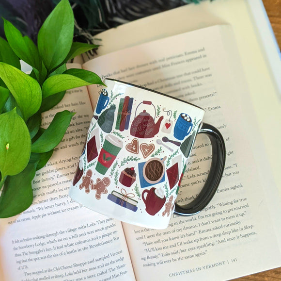 A Very Bookish Holiday - 11oz Ceramic Mug