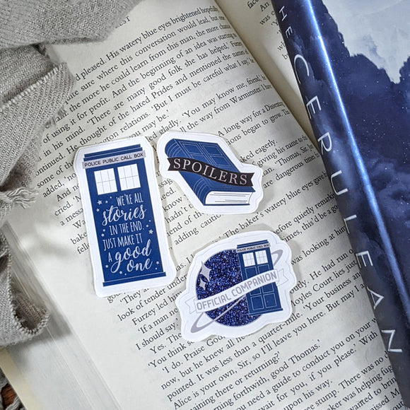 Whovian set of 3 Stickers