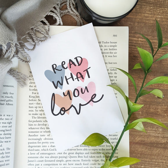 4x6 Read What You Love Postcard or Mini Print