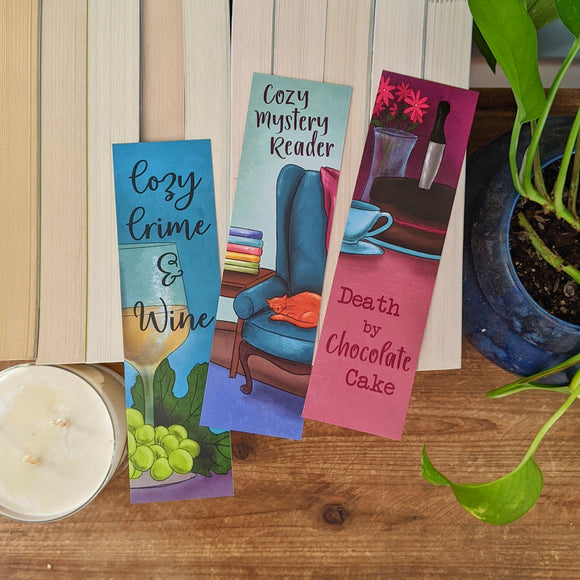 Cozy Mystery Inspired Bookmarks