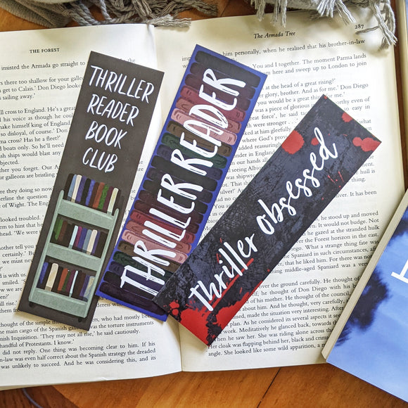 Thriller Reader Inspired Bookmarks