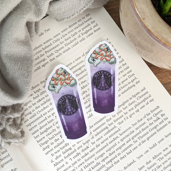 Set of Two Witches Brew stickers