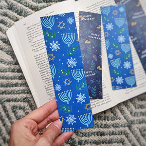 Hanukkah inspired Holiday Bookmarks