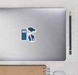 Whovian set of 3 Stickers